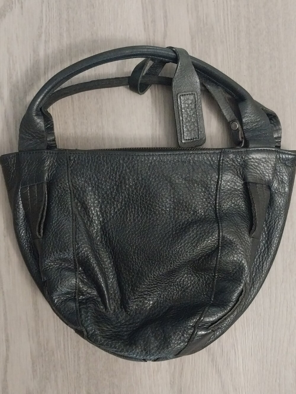 Black Leather Tote Bag
